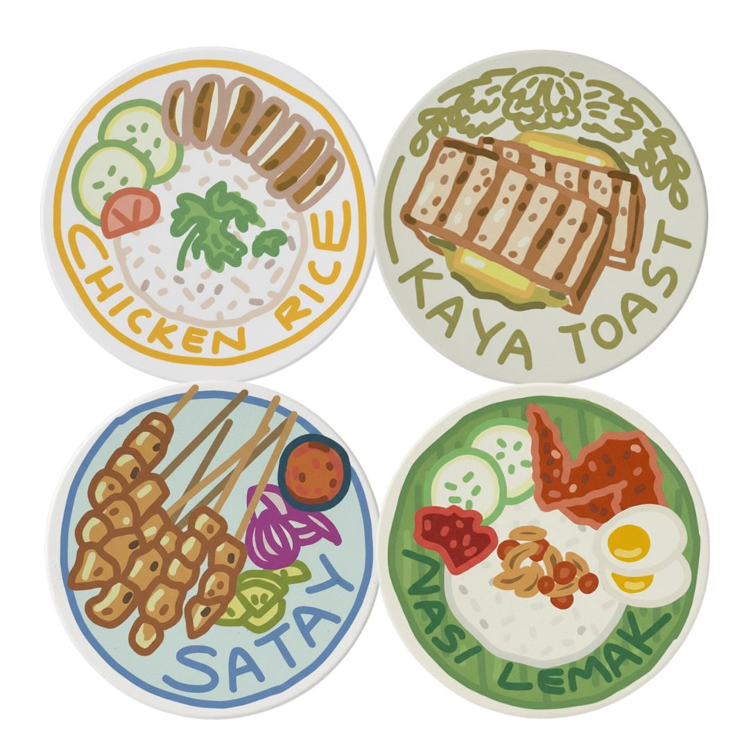 SG Hawker Hits Set of 4 Diatomite Coasters