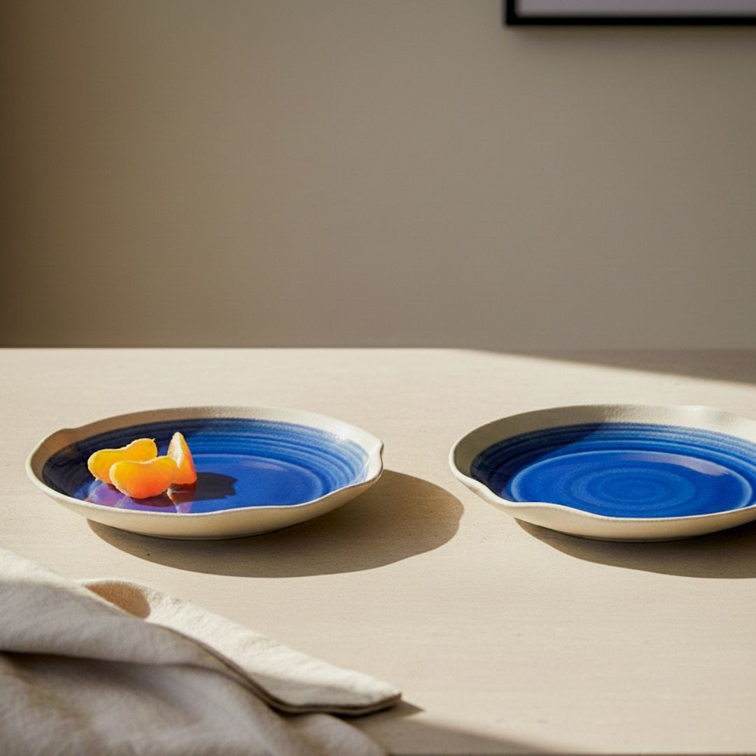 Oval Platter & Dessert Plates Set