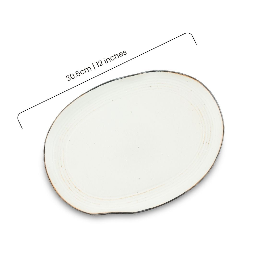 Wabi Large Oval Serving Platter - SECONDS