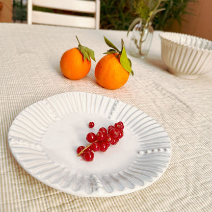 Vietri White Stripe Side Plate 20cm