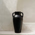 Casa Alessia Vesta Black Terracotta Floor Vase