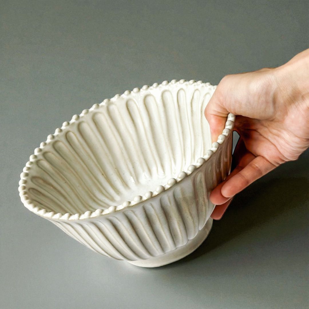 Brenta Ribbed Serving Bowl (18cm)