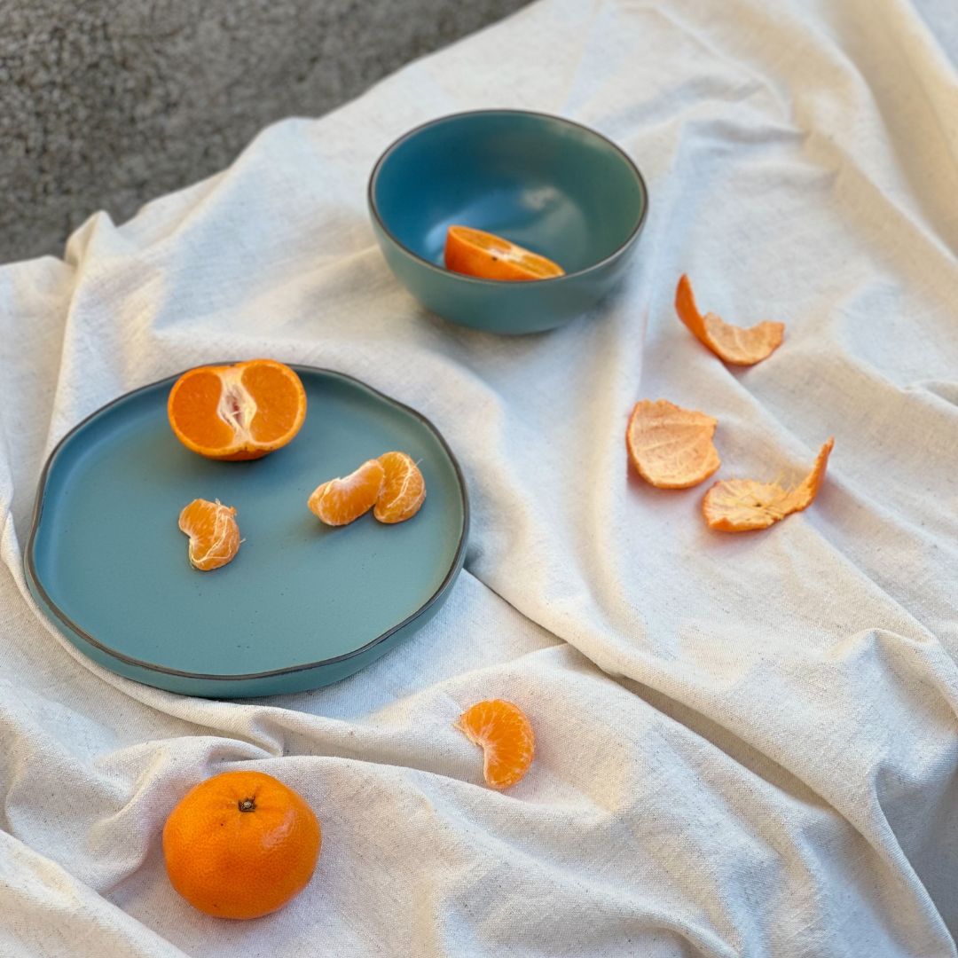 Dessert Plate and Small Bowl Set