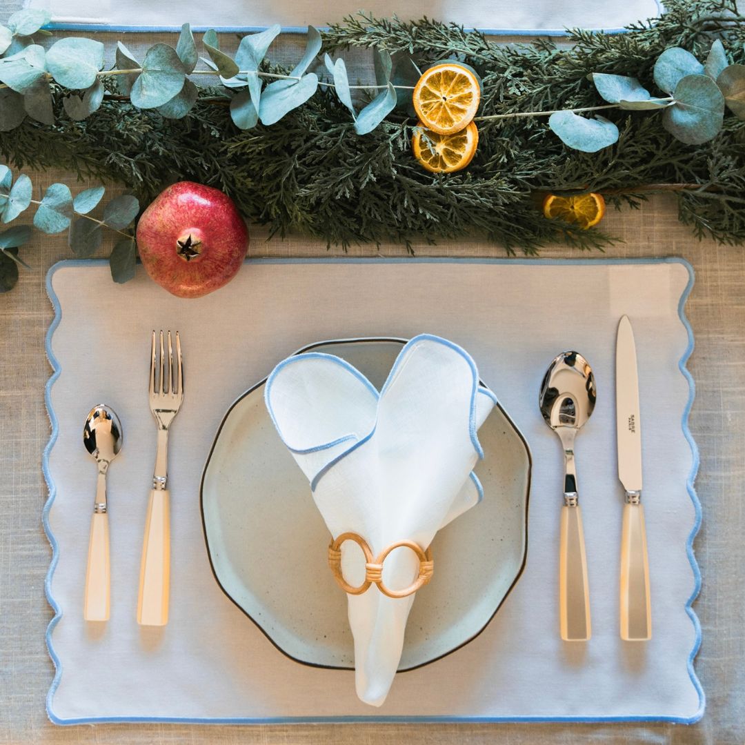 Como Linen Placemat + Napkin Set (8pcs)