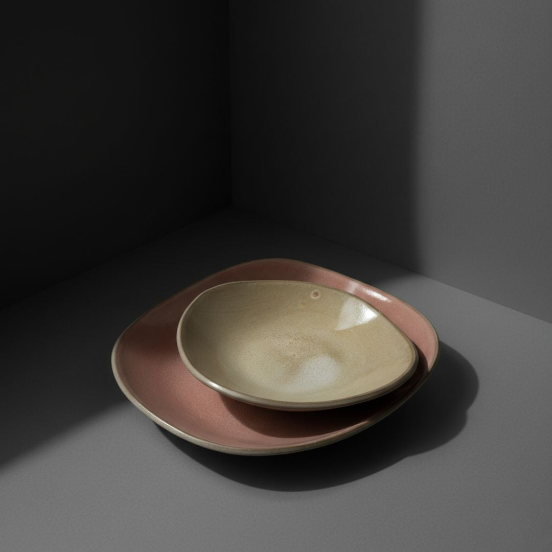 Hana Karim Plate Set - Earth Rose &amp; Sand