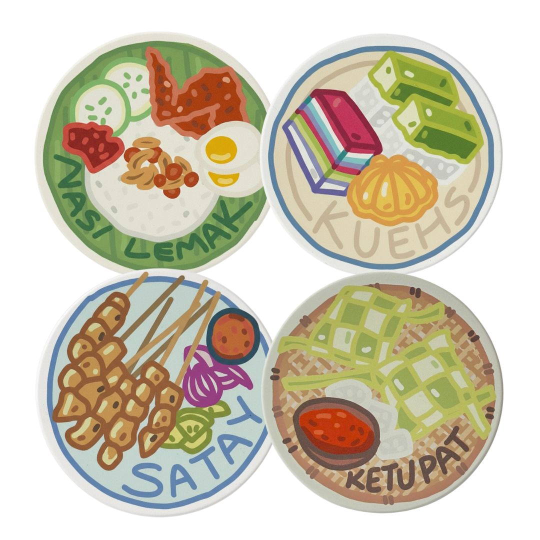 Hari Raya Feast Set of 4 Coasters