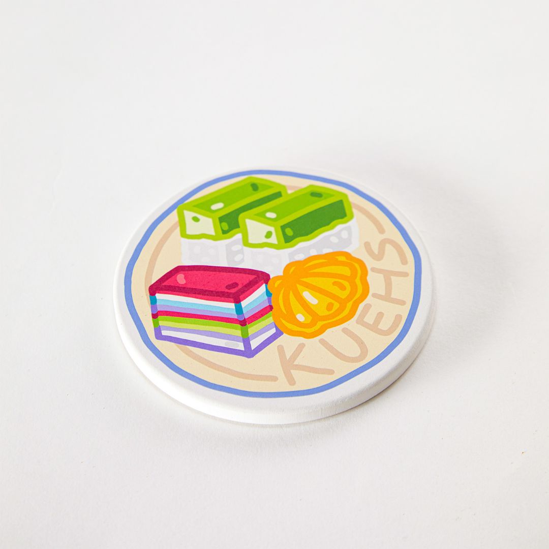 Kueh Diatomite Coaster Unique Gift Asia Premium Souvenir