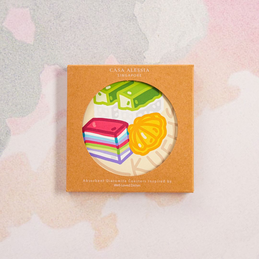 Kueh Diatomite Coaster Unique Gift in Box