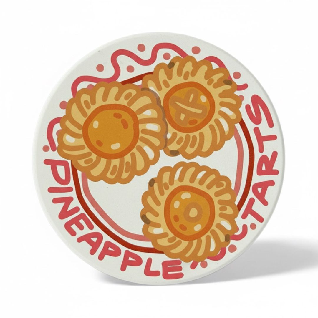 Pineapple Tarts Diatomite Coaster