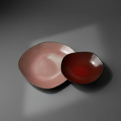 Hana Karim Plate Set – Rose Water &amp; Pomegranate Red