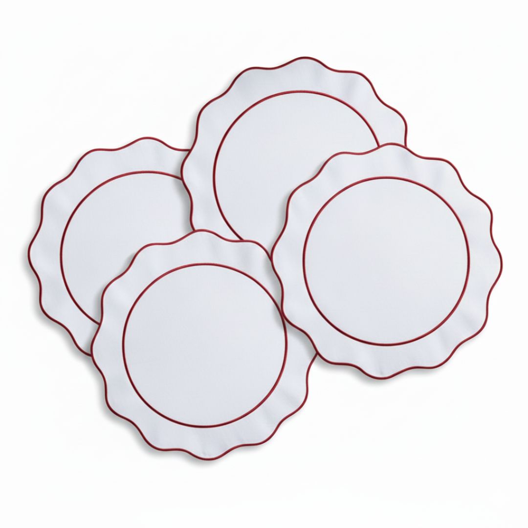 Riva Scallop Round Linen Placemat (2/4)