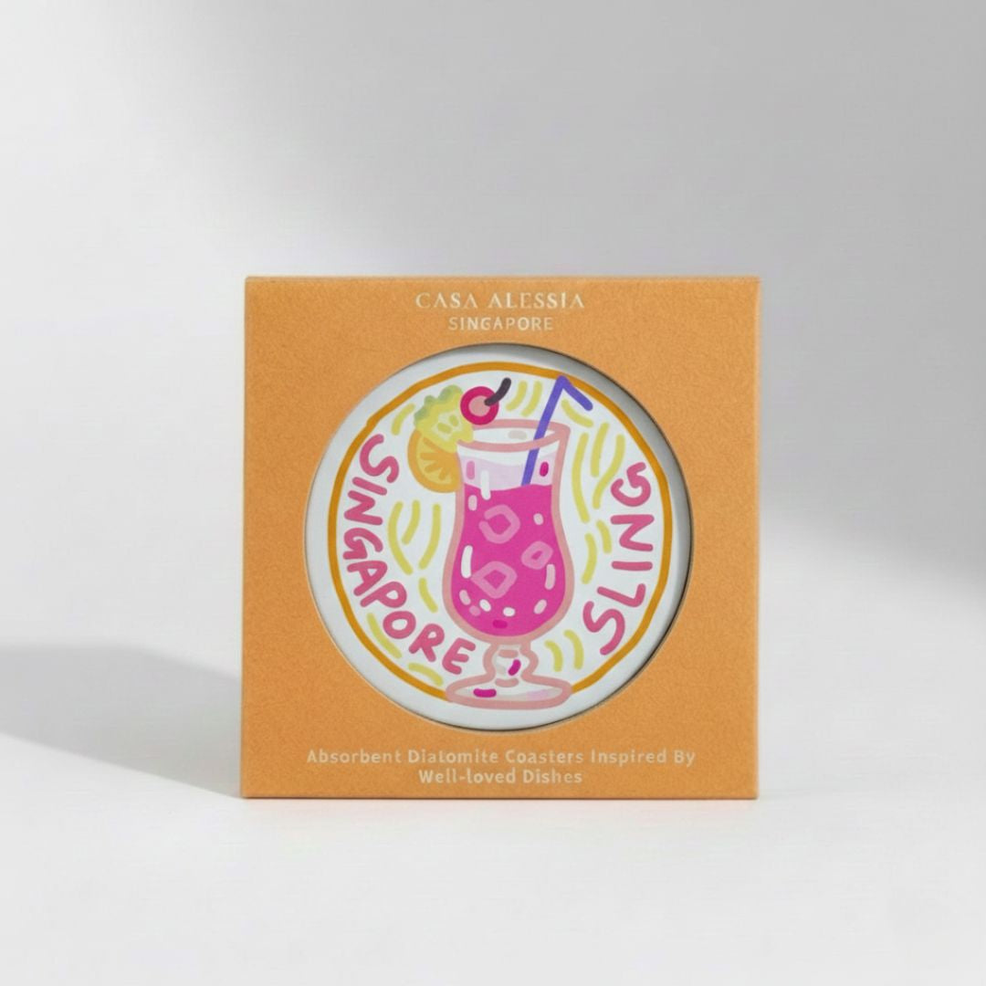 Singapore Sling Diatomite Coaster
