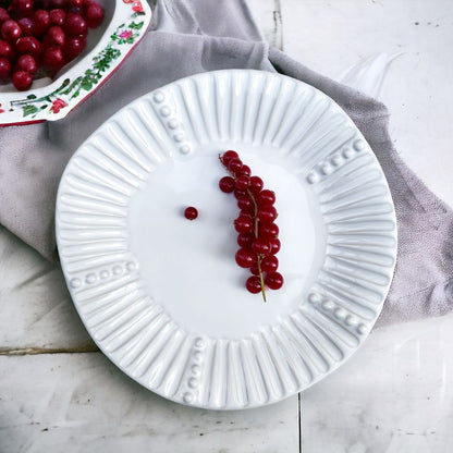 Vietri White Stripe Side Plate 20cm