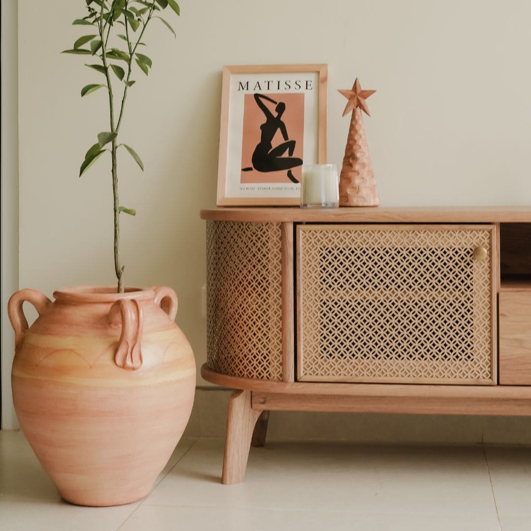 Freya Large Terracotta Floor Vase