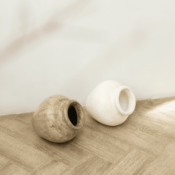 Agni Angled Vase-Rustic Brown